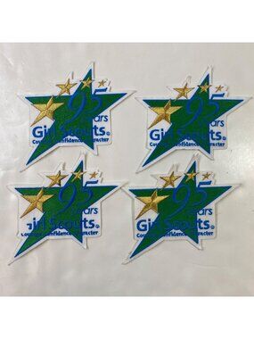 Girl Scouts 95 Years Courage Confidence Character Badges Patch Lot 4 Star Design